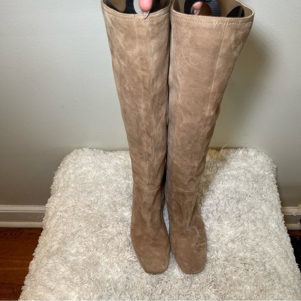 Cole Haan Grand 360 Suede Leather Block Heel Boots